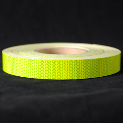 High intensity fluorescent yellow lime reflective adhesive tape