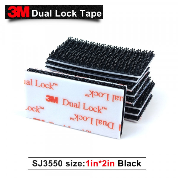 Autocollants noir en velcro Dual Lock™ de la marque 3M™, série SJ3550