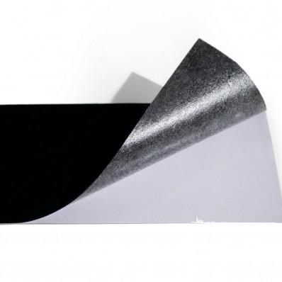 APLI Rouleau velours adhésif noir 0.5 x 5 m 