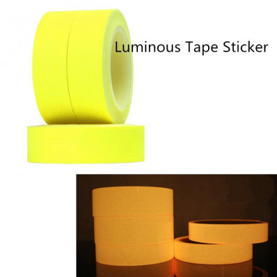 Phosphorescent and Fluorescent yellow adhesive tape glows in the dark