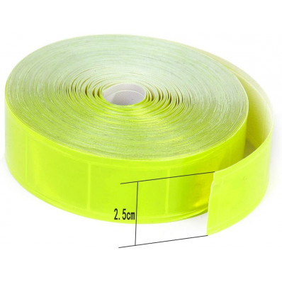 Banda de coser amarilla fluorescente reflectante en PVC -