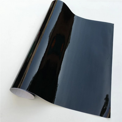 Lámina en vinilo negro lustroso espejado brillosa de alta calidad