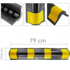 Fermaruota per parcheggi in gomma 55 cm per ruota e parcheggio 2-pack