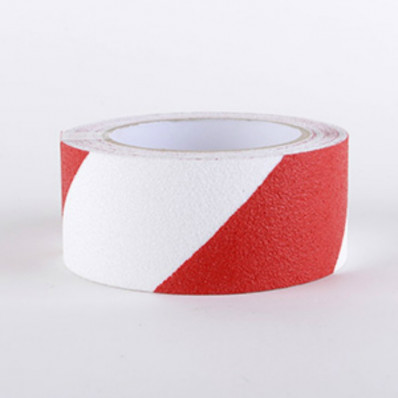 Red and White Anti Slip adhesive tape for stairs and floors -