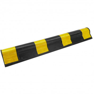 Black and yellow Chevron reflective rubber corner protector for