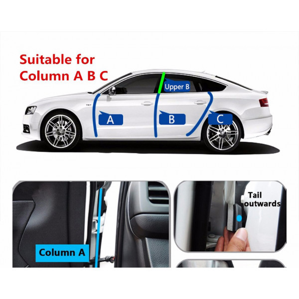 Tiras de goma para proteger bordes de la puerta del coche, molduras  adhesivas para puertas, protector de arañazos para vehículo, 5 o 10 metros