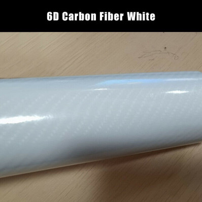 Pellicola car Wrapping adesiva Carbonio BIANCO 6D lucida di alta qualità