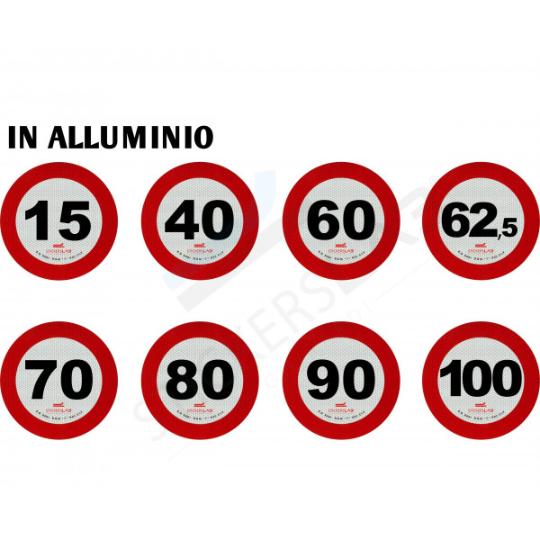 Disque de la limite de vitesse du support en aluminium