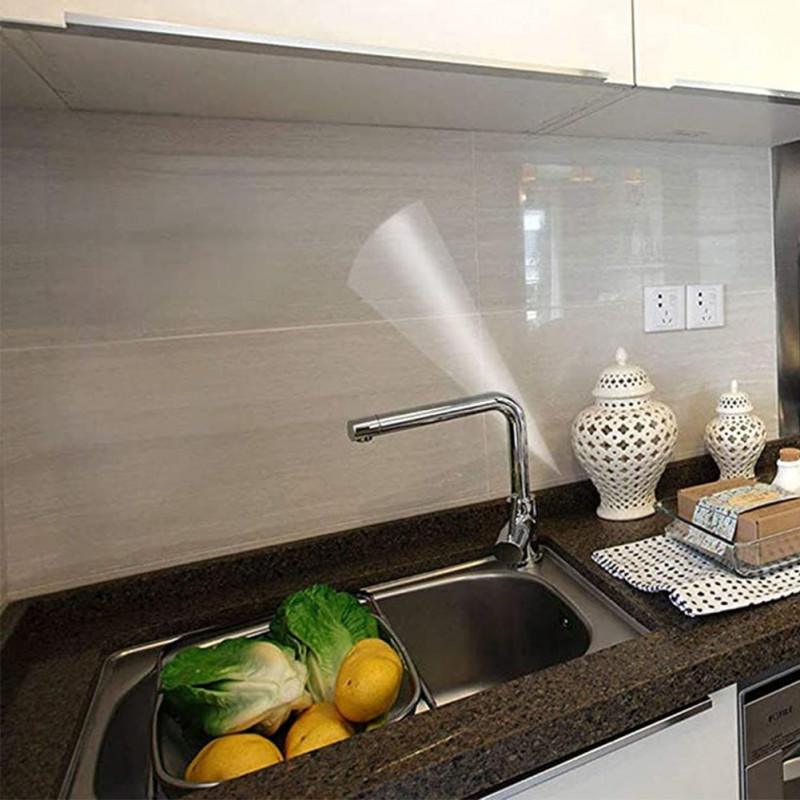 Kaufe Transparenter Wandschutz für die Küche, klarer, glänzender,  selbstklebender, ölbeständiger, wasserdichter Aufkleber