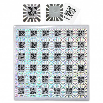 108 Etiquetas adesivas garantia e segurança dos selos de holograma QR CODE
