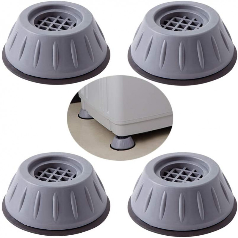 4 almohadillas antideslizantes para pies de lavadora de goma antivibración.
