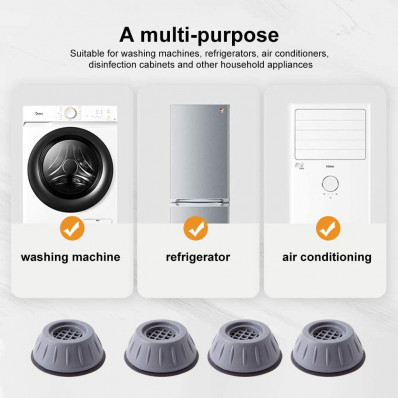 Nouveau- 4 pièces Machine à laver Tapis de pied, amortisseur de vibrations,  lavage anti-vibrations