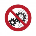 ISO 7010 prohibition PVC signs "Do not remove the protection"