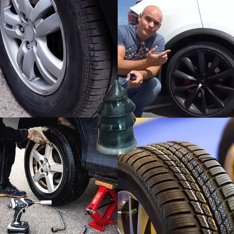 dimensioni: L facile da installare Chiodi in gomma per riparazione pneumatici resistenza all'usura per riparazione di pneumatici per auto moto camion kit di riparazione pneumatici tubeless 