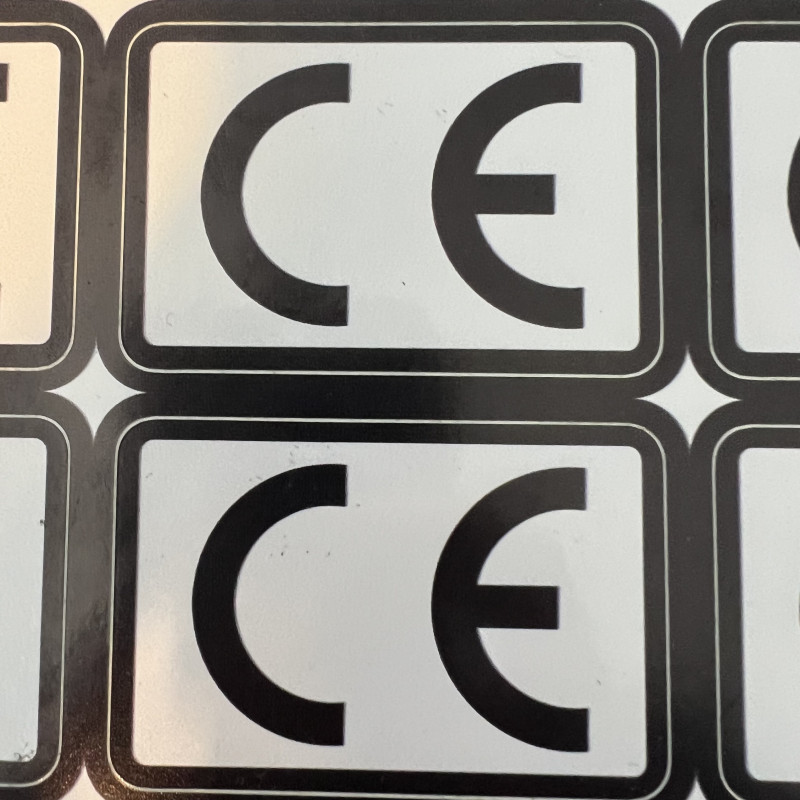 Etichette marcatura CE Conformità Europei con adesivo permanente