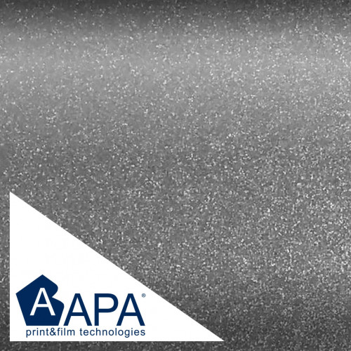 Película adesiva fosca metálica cinza Gunmetal APA fabricado na Itália embalagem de carro h152