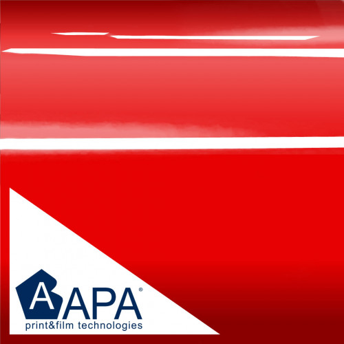 Película adesiva APA vermelha brilhante fabricada na Itália para embalagem de carro h152
