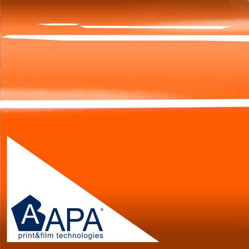 Película adesiva laranja brilhante APA fabricada na Itália para embalagem de carro h152