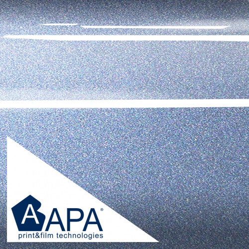 Pellicola adesiva lucido metallizzato Niagara blue APA made in Italy car wrapping h152