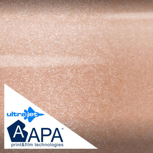Lámina adhesiva satinada metalizada oro rosa APA made in Italy car wrap h152