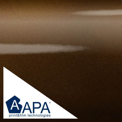 Película adesiva metálica Prestige marrom acetinada APA made in Italy embalagem automotiva h152