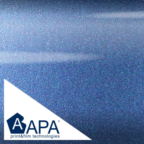 Metallic ocean blue adhesive film APA made in Italy car wrapping h152