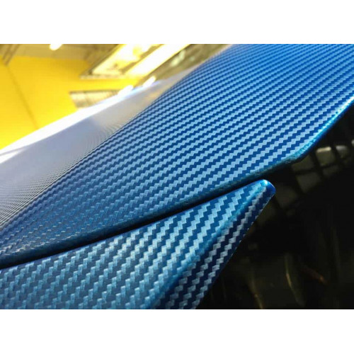 Pellicola adesiva 3D carbon blue marca APA per car wrapping made in Italy