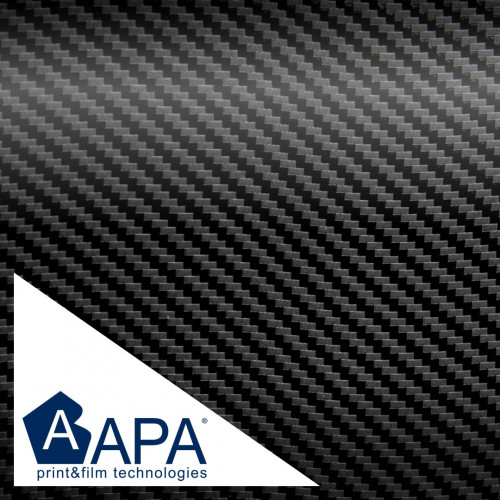 Film adhésif noir de carbone 3D de marque APA pour l'habillage de