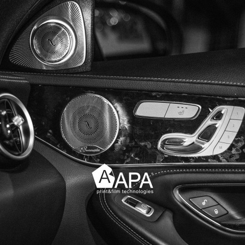 Pellicola adesiva 3D carbon forged black marca APA per car
