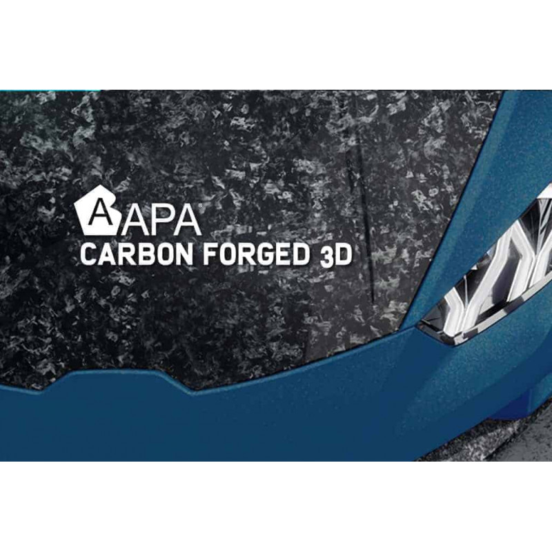 Film adhésif noir forgé en carbone 3D de marque APA pour l