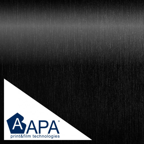 Pellicola adesiva nero spazzolato marca APA per car wrapping made in Italy