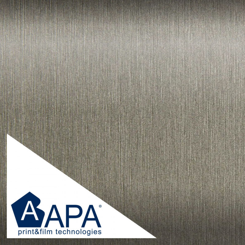 Pellicola adesiva grigio platinum spazzolato marca APA per car wrapping  made in Italy