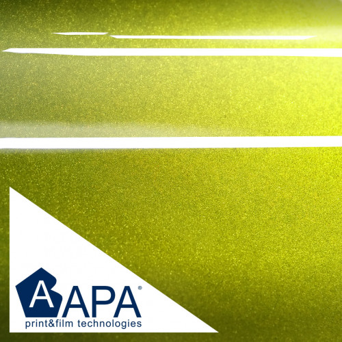 Película adesiva de cal doce metálica brilhante APA fabricada na Itália embalagem de carro h150