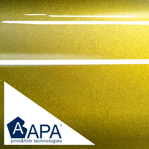 Glossy candy gold metallic adhesive film APA made in Italy car