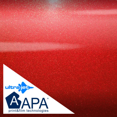 Film adhesivo mate rojo fuego metalizado APA made in Italy car wrap h150