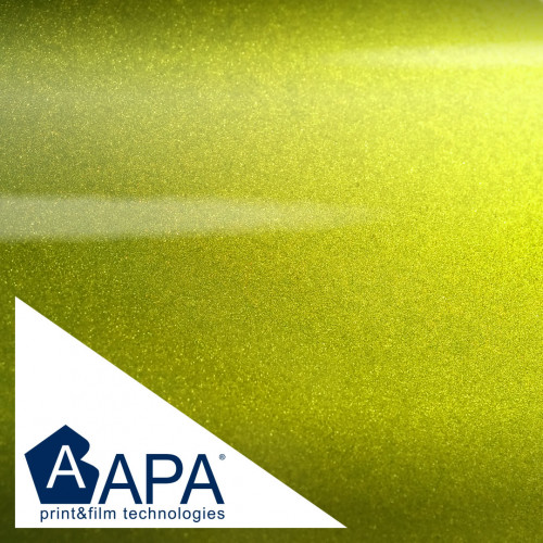 Film adhésif métallisé citron vert mat APA made in Italy habillage de voiture h150
